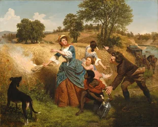 Mrs. Schuyler verbrennt ihre Weizenfelder bei Annäherung der Briten